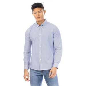 Peter Werth Mens Button-Down Shirt / Navy/White